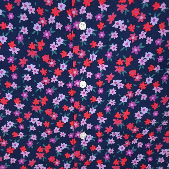 Bonobos Shirt Mens L Navy Multi Floral Riviera Athletic Fit Stretch Short Sleeve - Picture 4 of 9